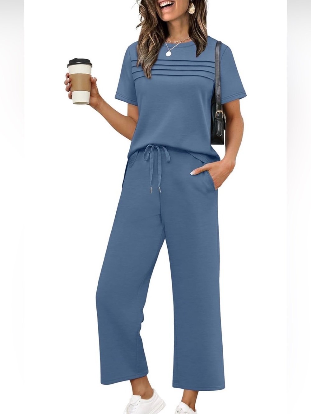 NWOT WIHOLL Two Piece Pant Set with Pockets |Size Small